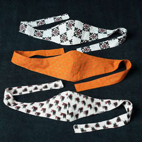  Assorted Setof 3 - Bandana Head Wrap 3 Layer Cotton Fabric Unisex Face Cover Free Size 