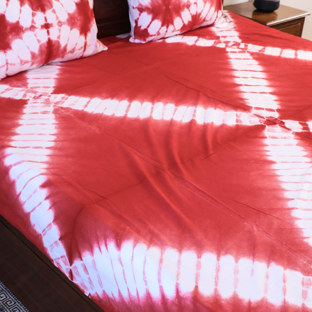 shibori double bed cover set