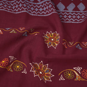  Traditional Rogan Art Hand Painted Batik Cotton Stole 