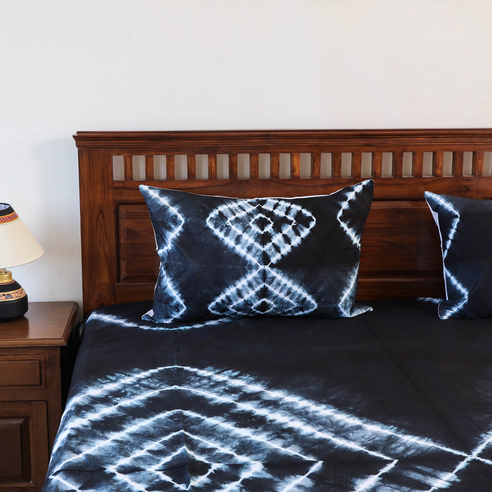 shibori double bed cover set