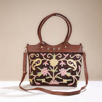 crewel embroidery hand bag