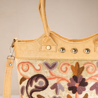 crewel embroidery hand bag