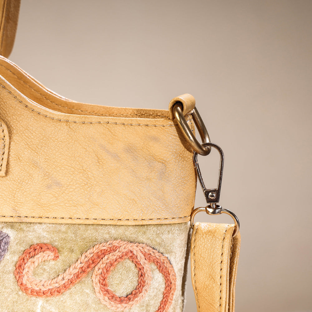 crewel embroidery hand bag