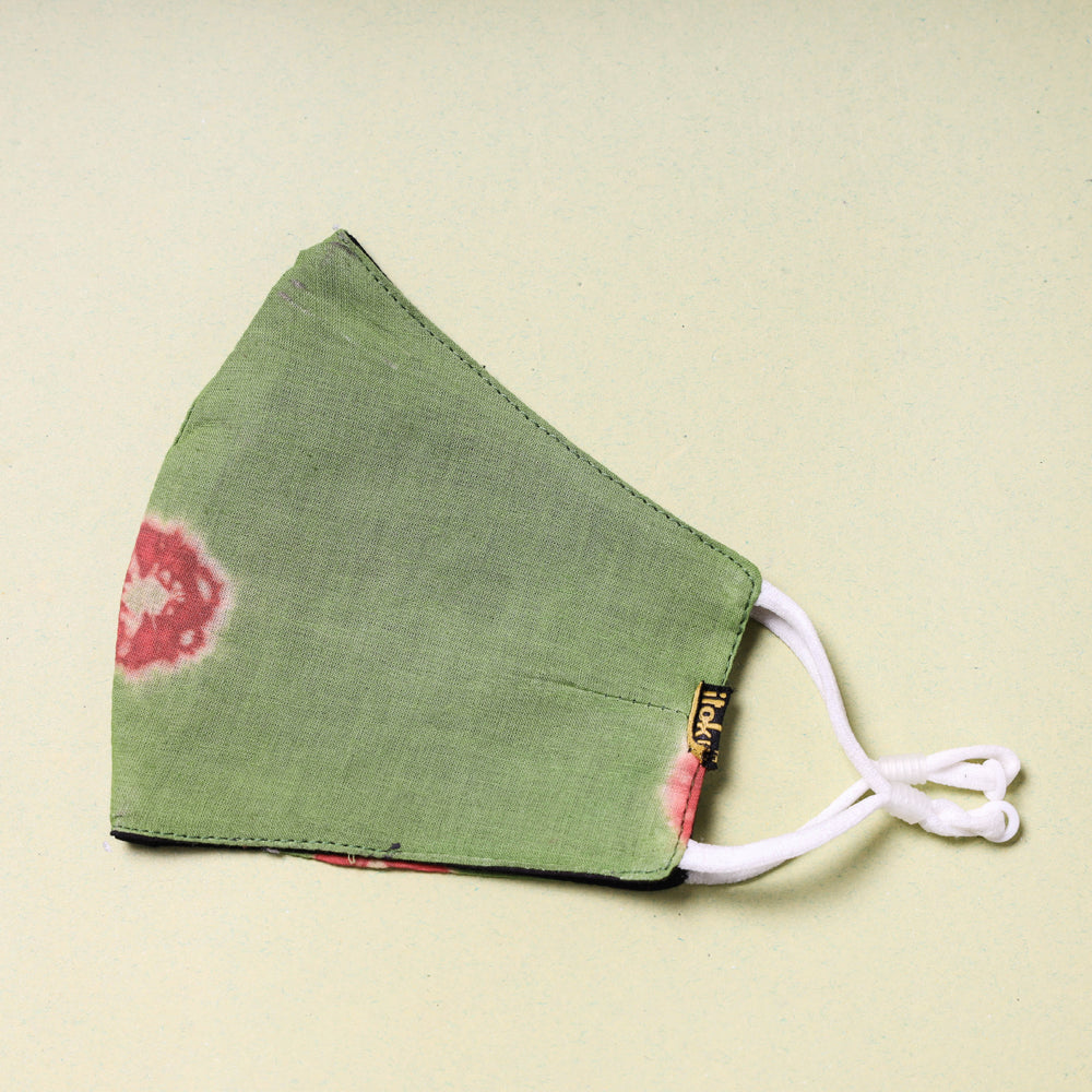  Shibori Tie-Dye Cotton 3 Layer Snug Fit Face Cover 