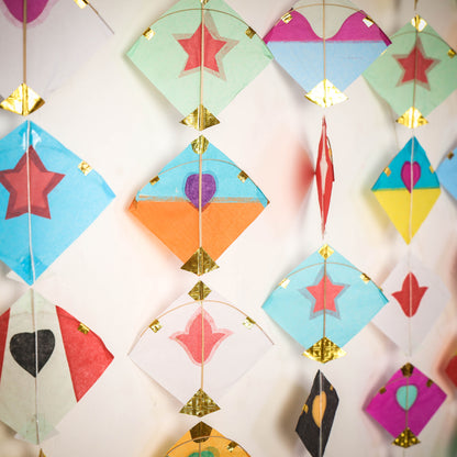 पतंग Kite - Handmade Paper Work Decor Item (Set of 5)