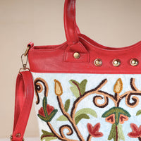 crewel embroidery hand bag