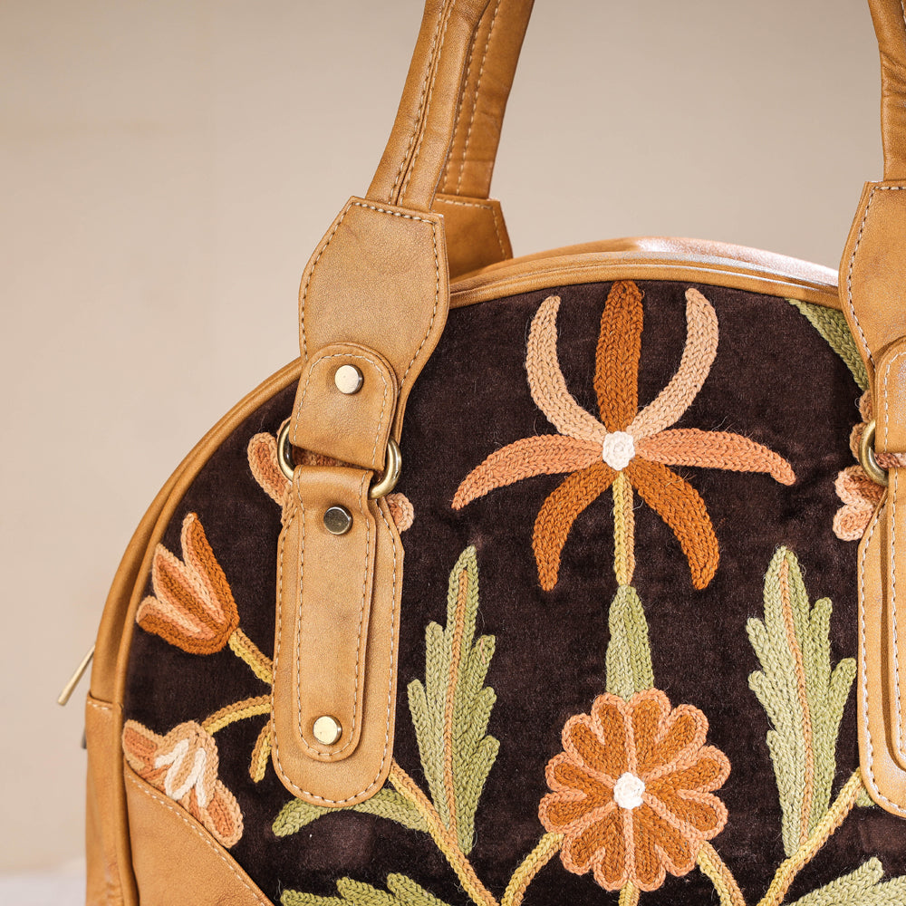 crewel embroidery hand bag