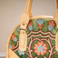 crewel embroidery hand bag