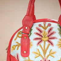 crewel embroidery hand bag