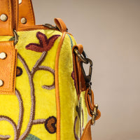 crewel embroidery hand bag