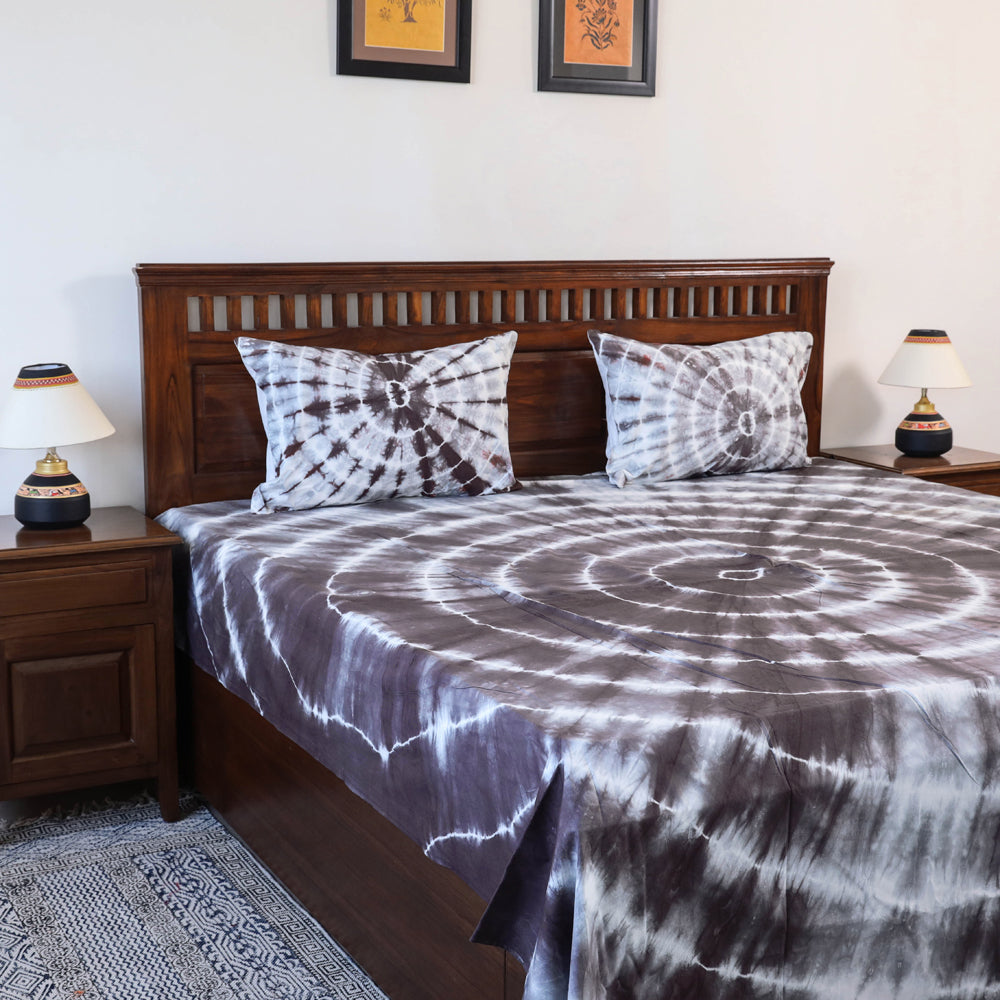 shibori double bed cover set