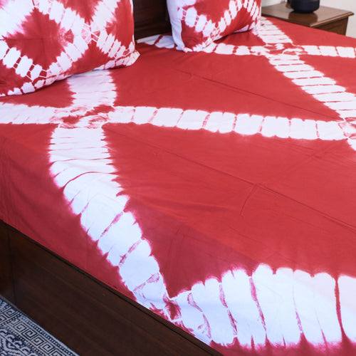 shibori double bed cover set