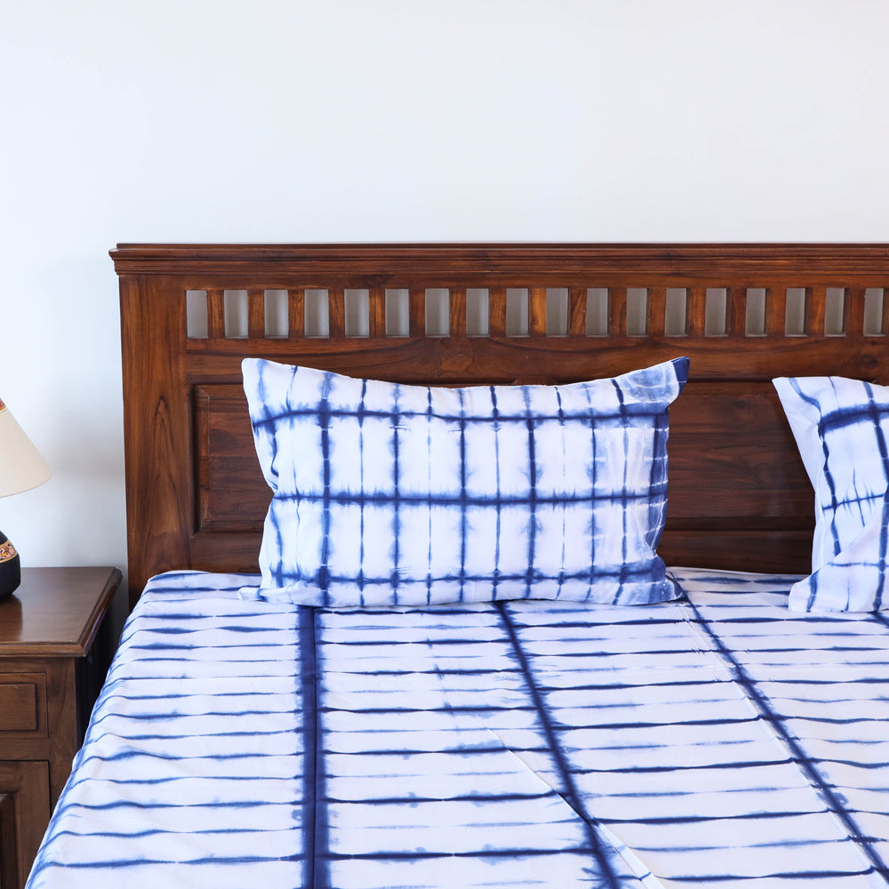 shibori double bed cover set