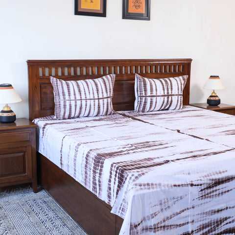 shibori double bed cover set