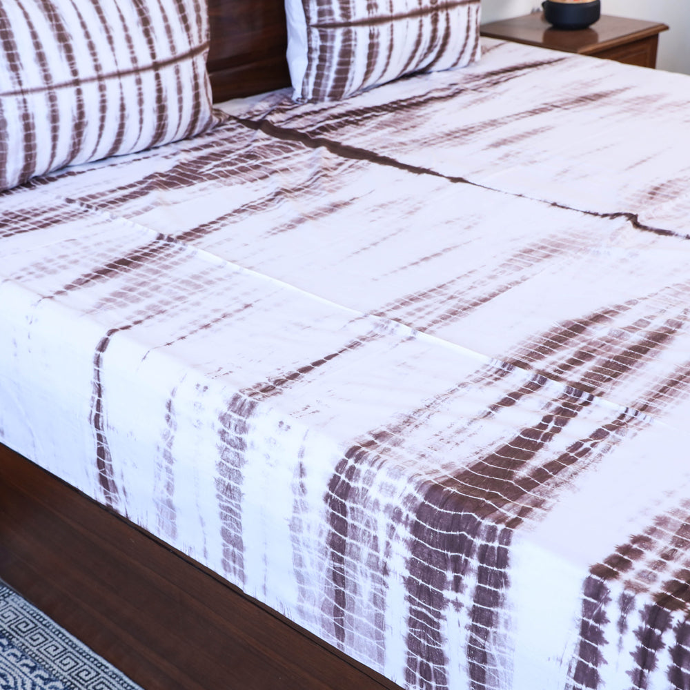 shibori double bed cover set