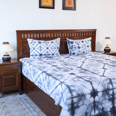 shibori double bed cover set