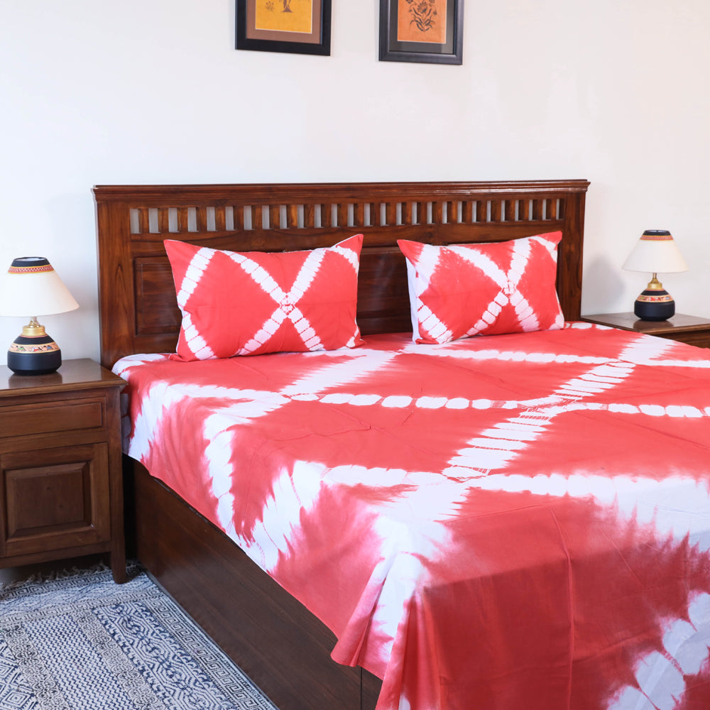 shibori double bed cover set