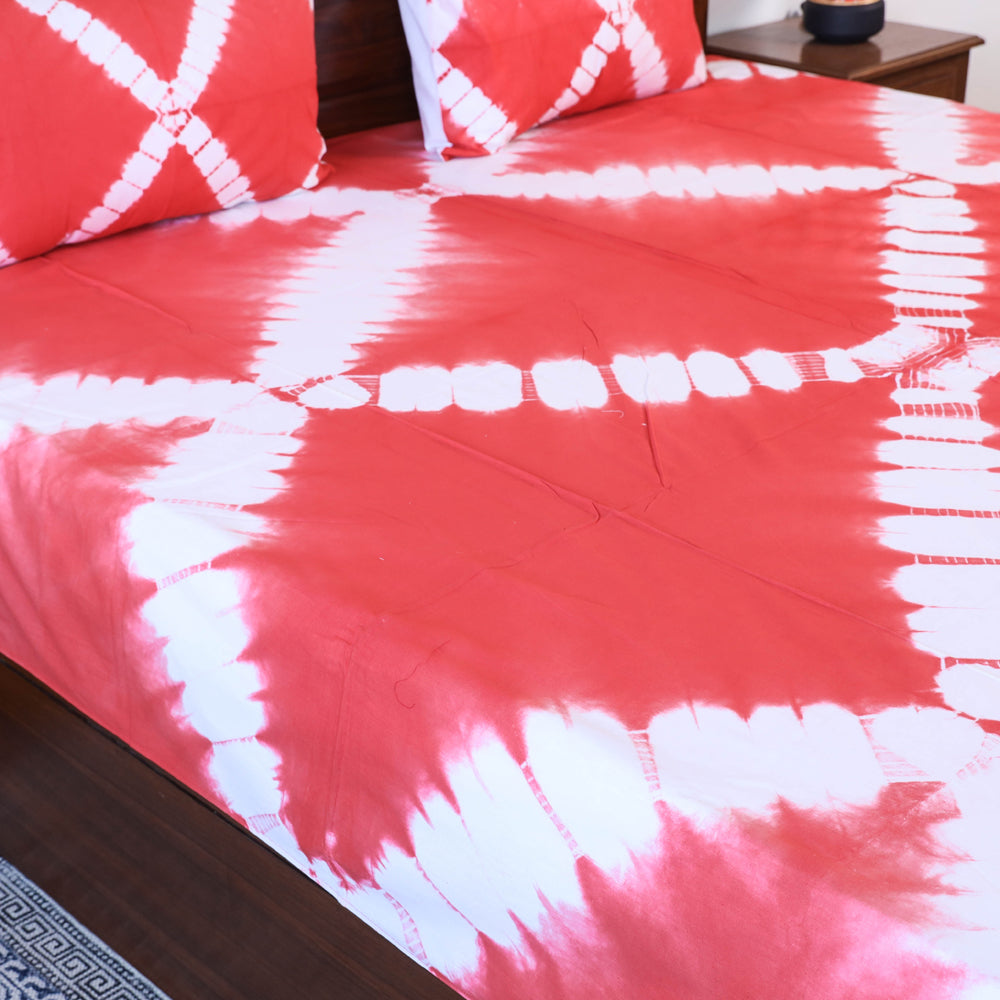 shibori double bed cover set