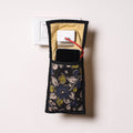 Black Handmade Cotton Fabric Mobile Charging Holder 