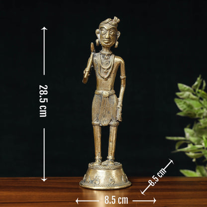 Tribal Bastar Dokra Craft - Man Statue