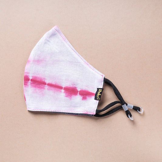 Shibori Tie-Dye Cotton 3 Layer Snug Fit Face Cover