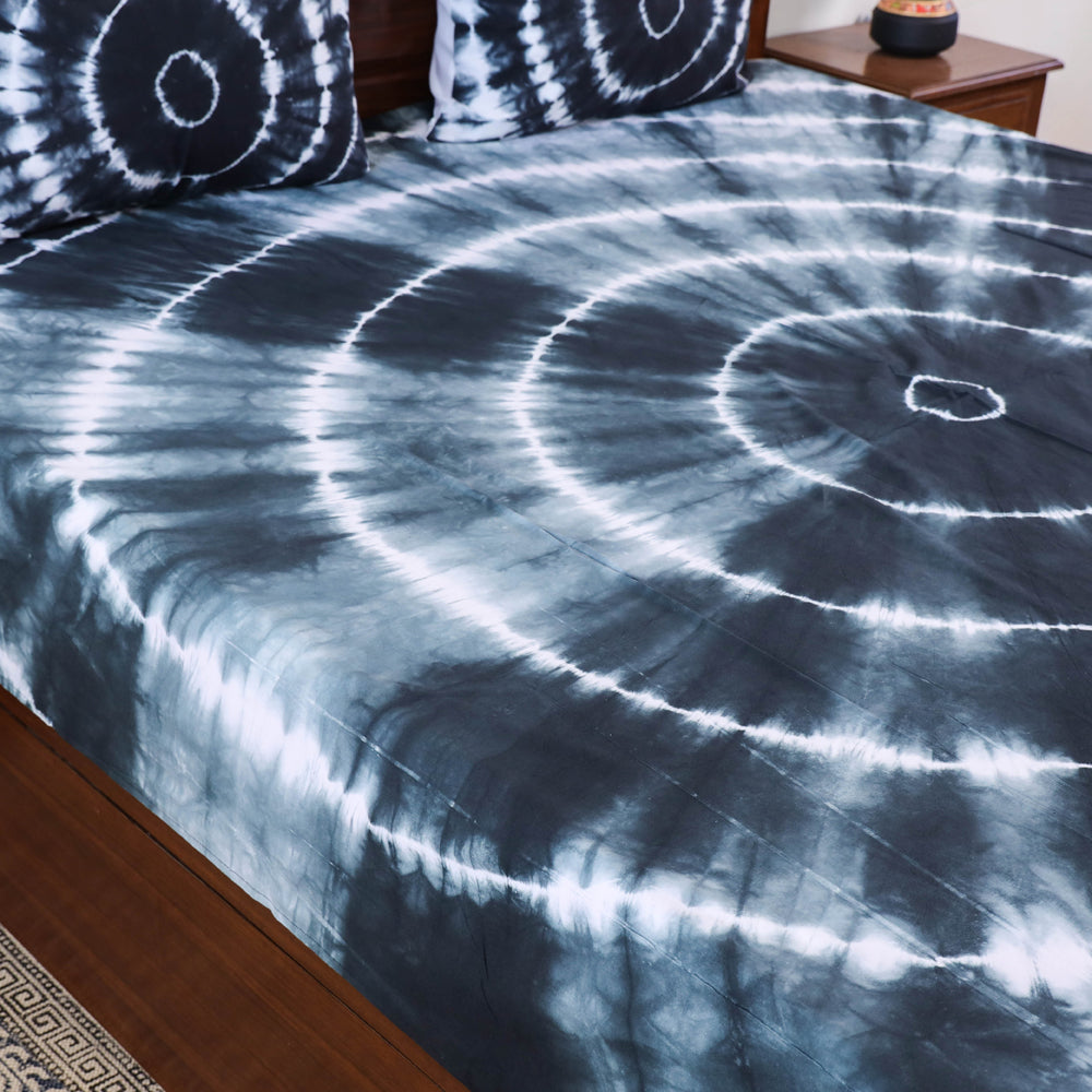 shibori double bed cover set