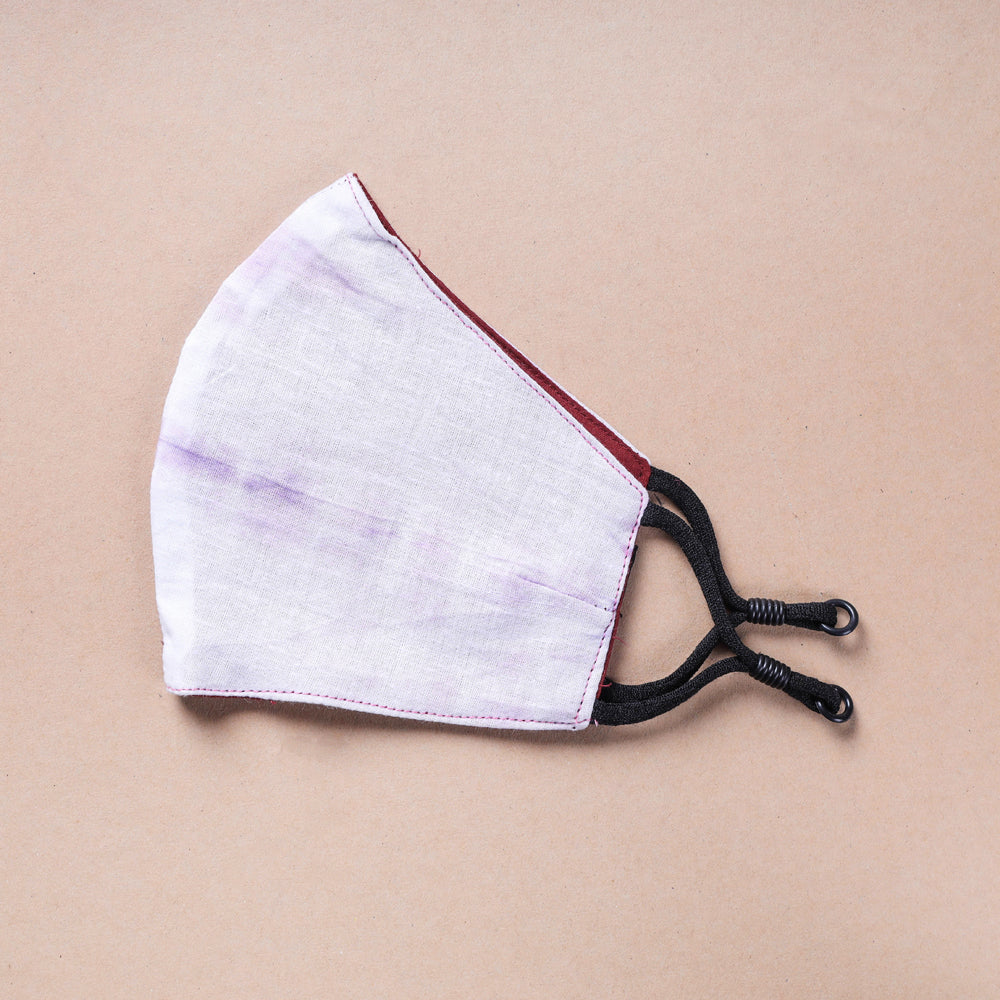 Shibori Tie-Dye Cotton 3 Layer Snug Fit Face Cover
