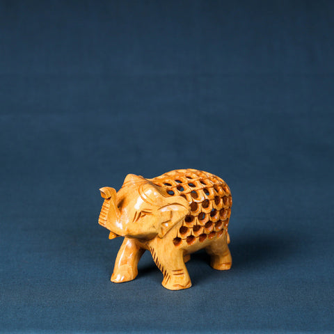  Lord Ganesha - Handcarved Kadam Wood Sculpture Online at iTokri.com