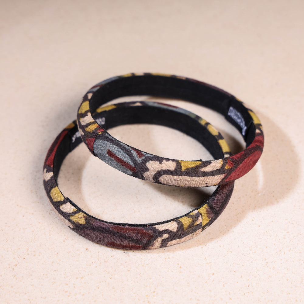 Handpainted Kalamkari Natural Dyed Bangle (Set of 2)