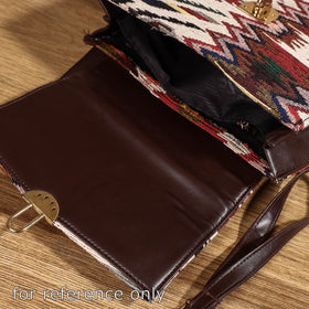 Multicolor Handcrafted Jacquard Woven Cotton Sling Bag