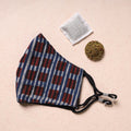  Block Printed  Cotton 3 Layer Snug Fit Face Cover with Herb Pocket 