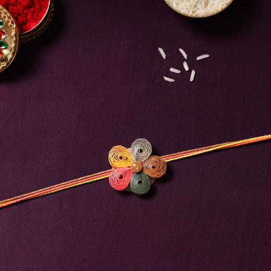Flower - Handmade Paper Quilling Rakhi