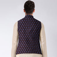 block print nehru jacket