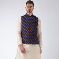 block print nehru jacket