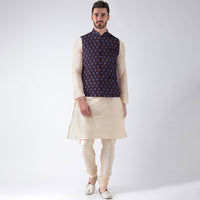 block print nehru jacket