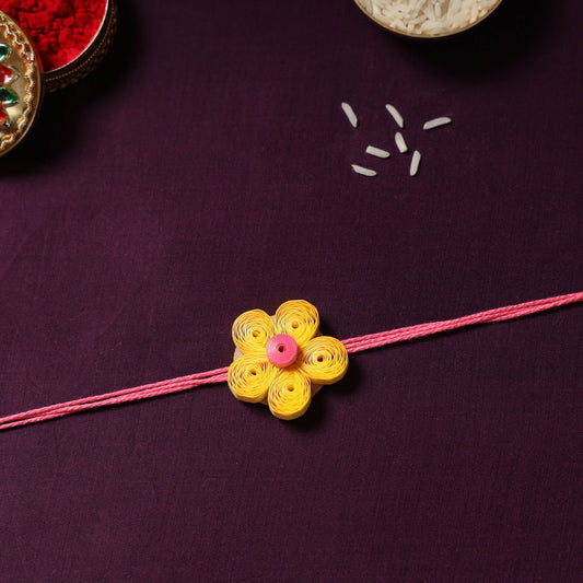 Flower - Handmade Paper Quilling Rakhi