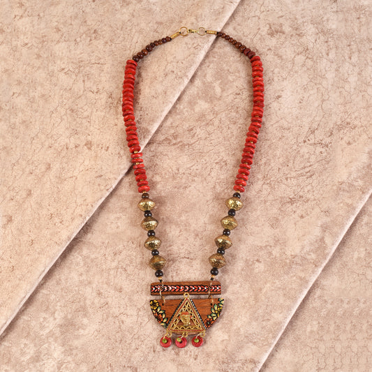 The Pharaoh' Handcrafted Tribal Dhokra Necklace