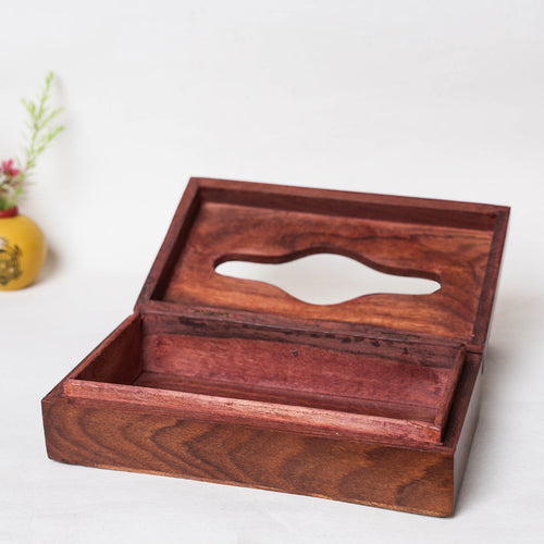 wooden tissue box 