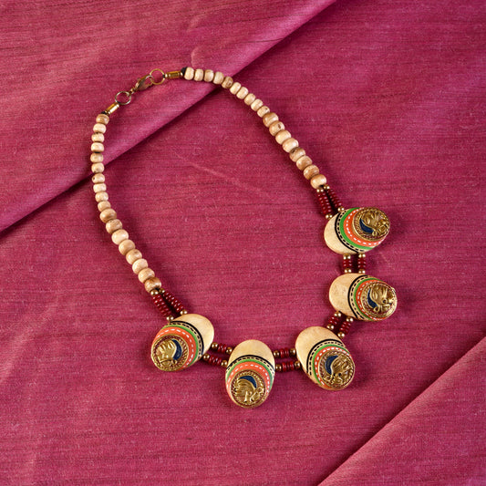 The Guards Of Empress Handcrafted Tribal Dhokra Necklace