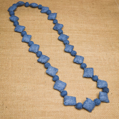 Ananta- Upcycled Denim Necklace by Dwij