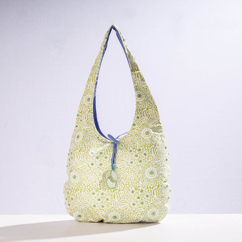 kanth block print shoulder bag