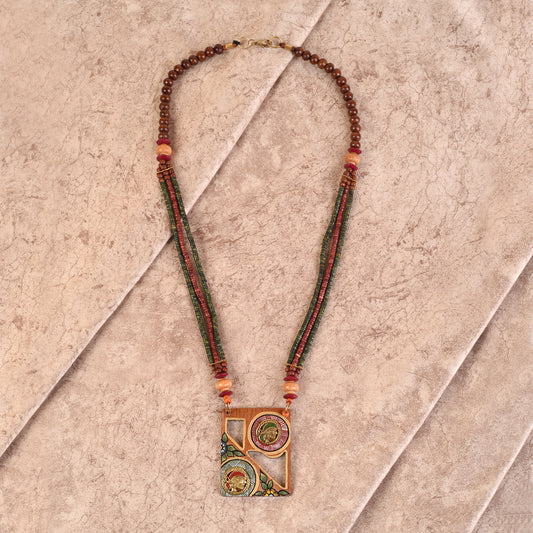 Two to Tango' Handcrafted Tribal Dokra Necklace