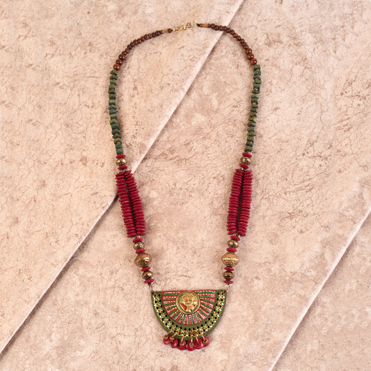 The Princess Aura' Handcrafted Tribal Dhokra Necklace