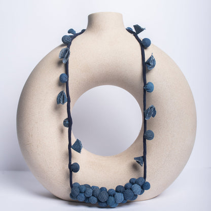 Sundari- Upcycled Denim Necklace by Dwij