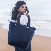 denim tote bag