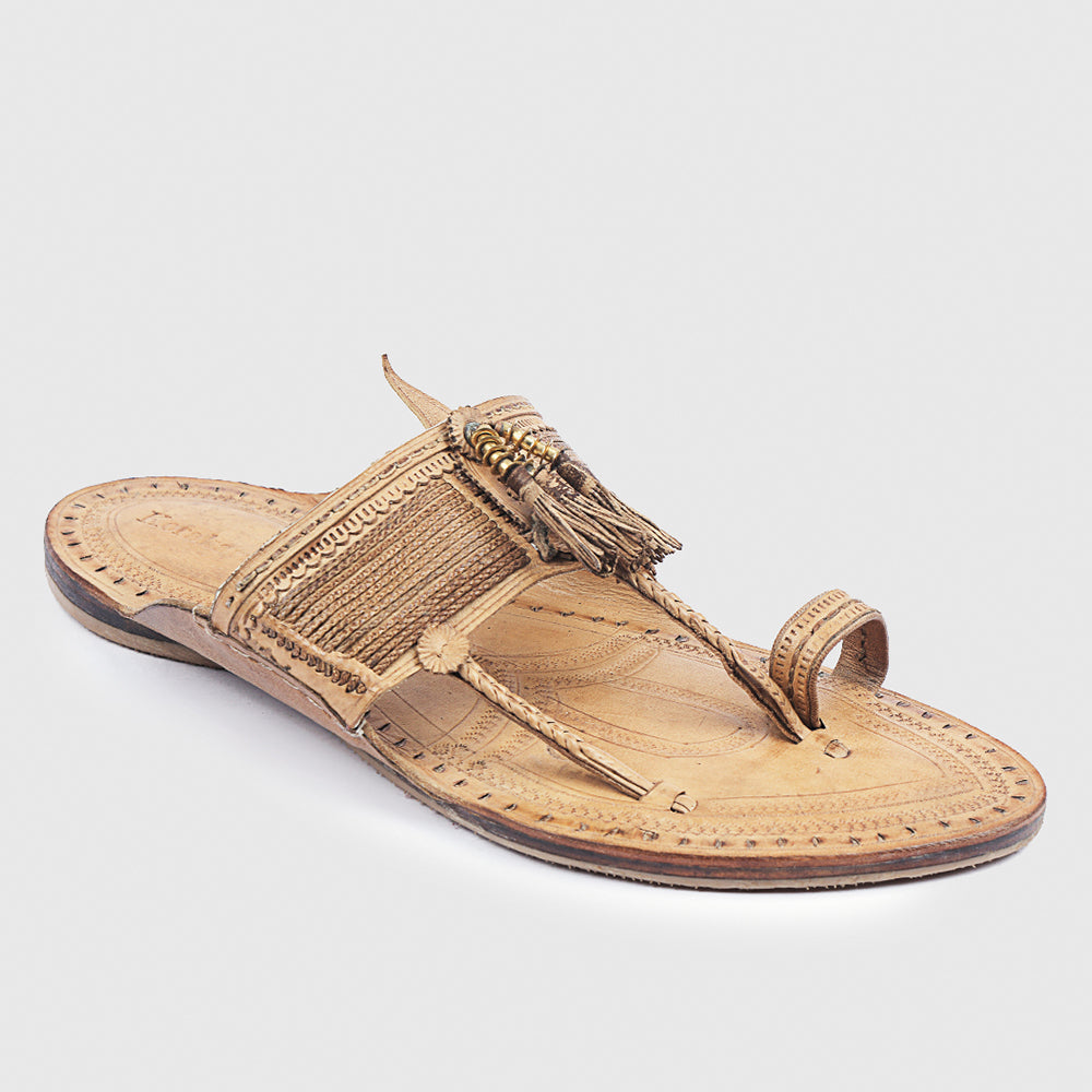 Natural Handstitched Leather Kolhapuri Men Slipper