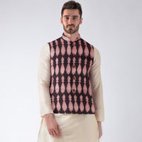 block printed nehru jacket