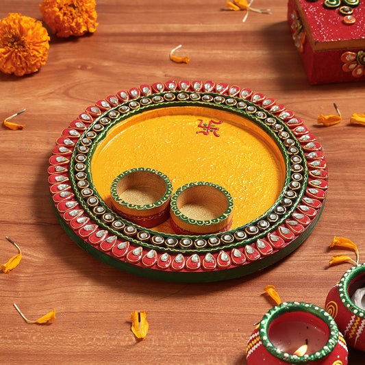 PARIJAT HANDICRAFT Indian dinnerware brass traditional dinner set