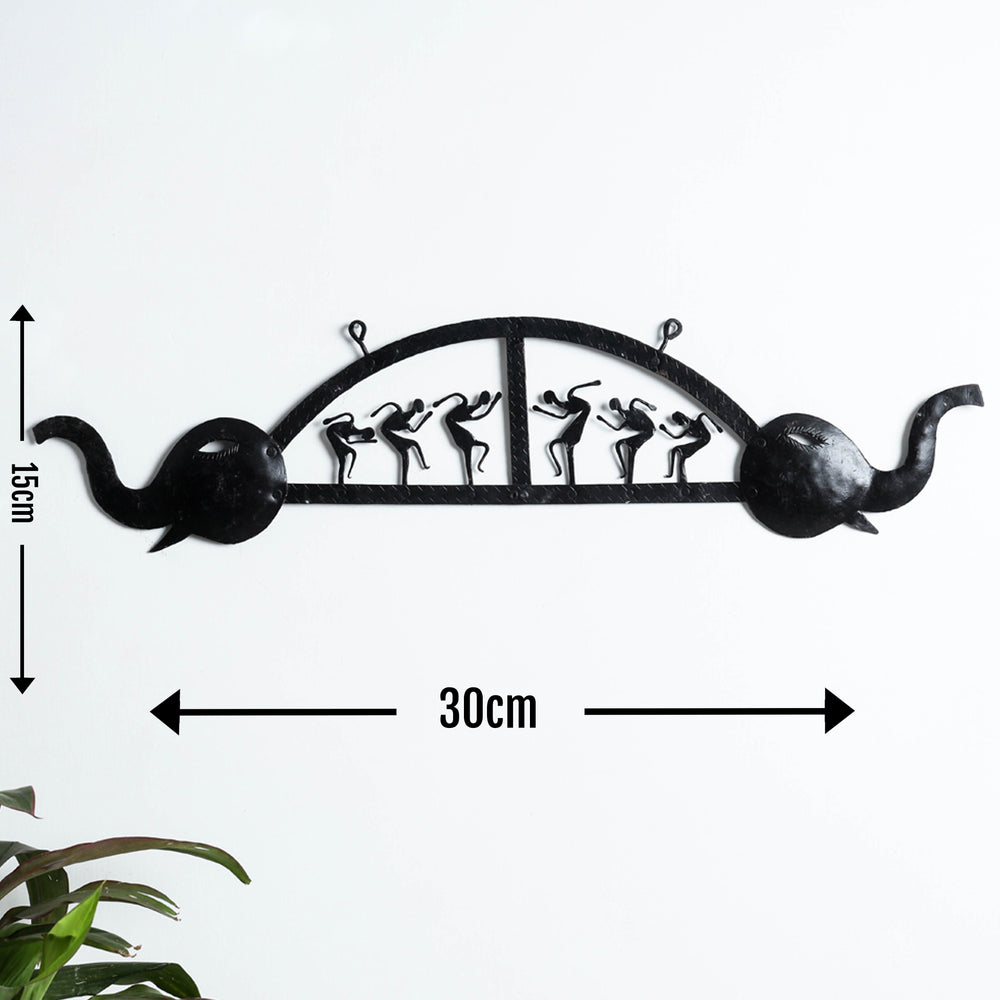 Elephant - Bastar Tribal Wrought Iron Wall Hanging