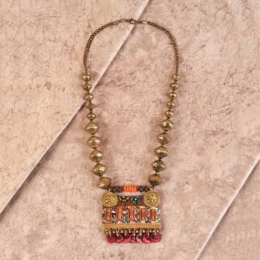 The Princess Tulips' Handcrafted Tribal Dhokra Necklace